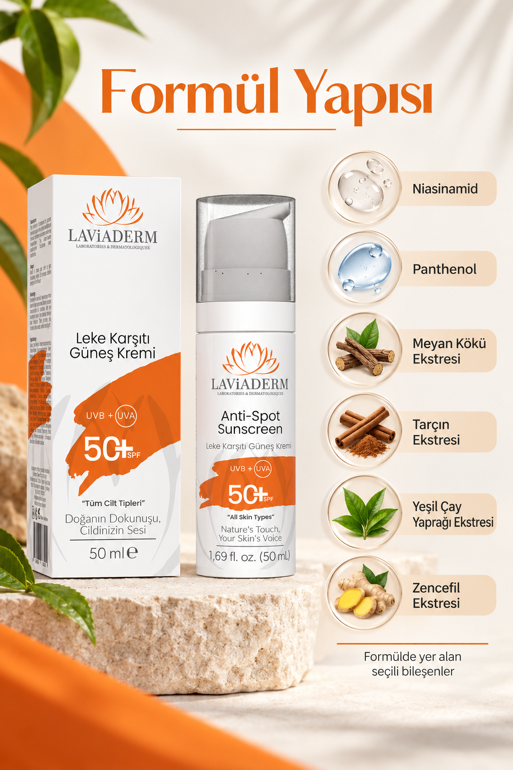 Cilt Tonu İçin Doğal Güneş Kremi 50+ SPF görsel 4