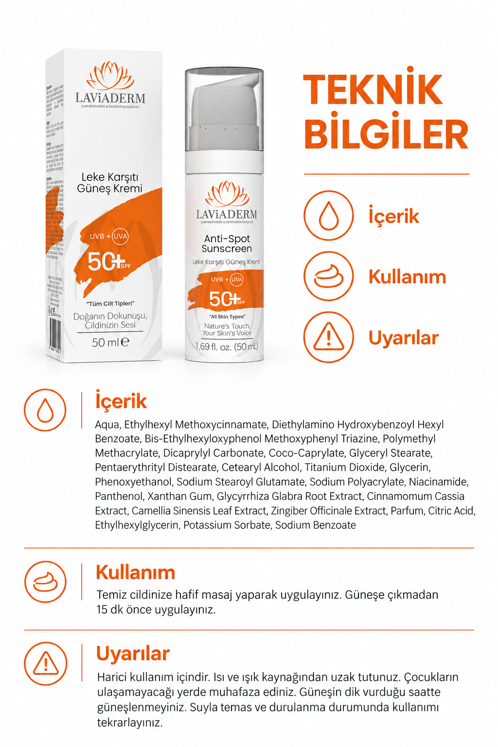 Cilt Tonu İçin Doğal Güneş Kremi 50+ SPF görsel 5