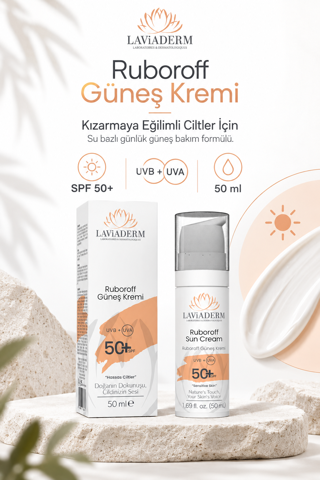 Hassas Ciltler İçin Doğal Güneş Kremi 50+ SPF görsel 3