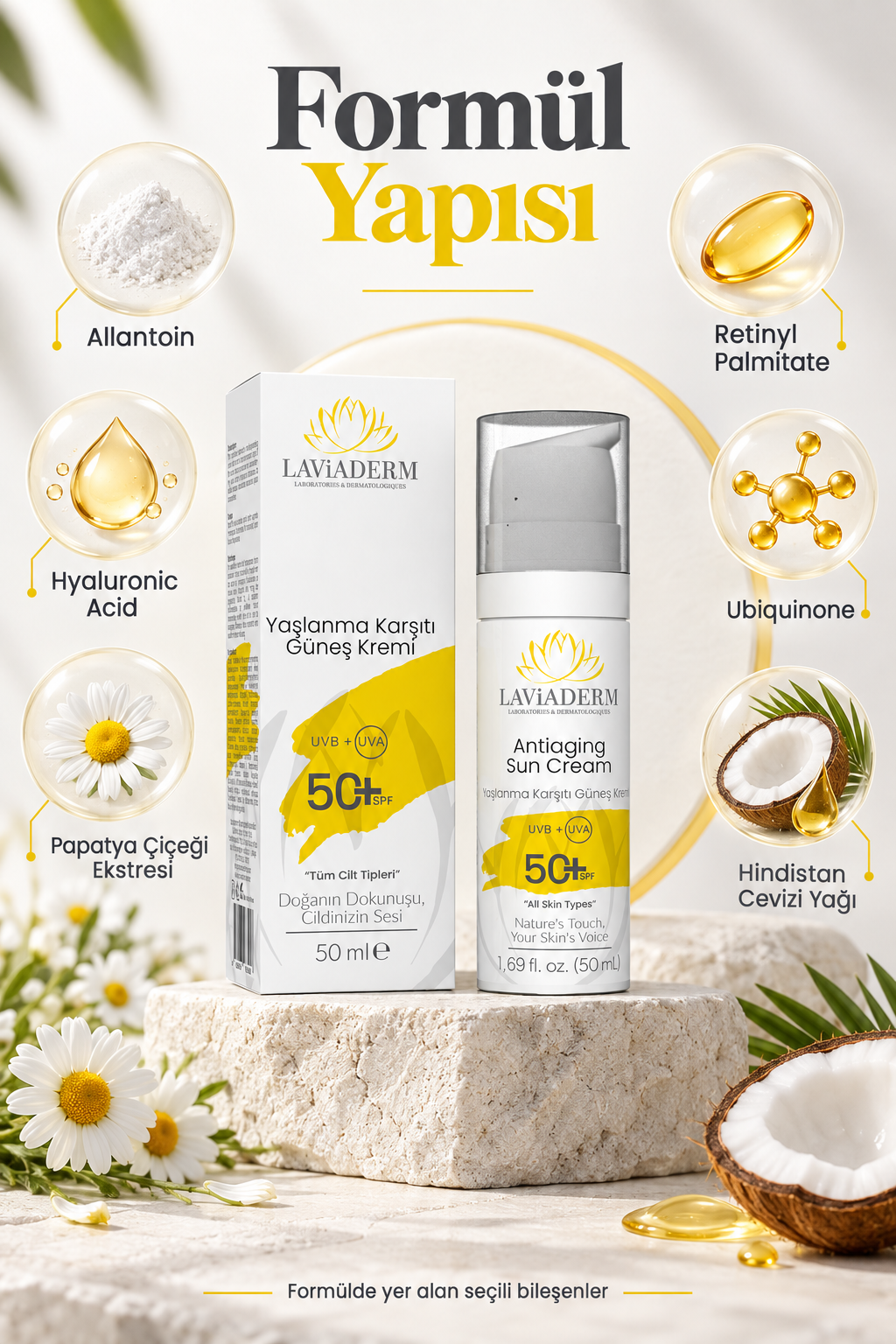 Olgun Ciltler İçin Doğal Güneş Kremi 50+ SPF görsel 4