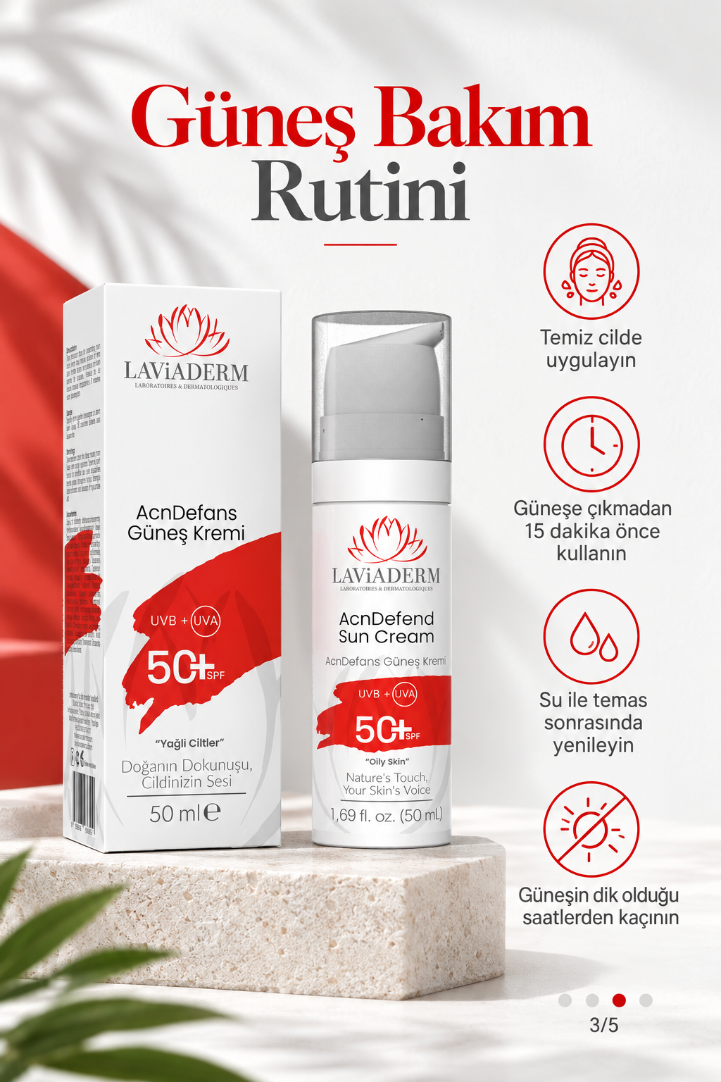 Yağlı Ciltler İçin Doğal Güneş Kremi 50+ SPF görsel 3