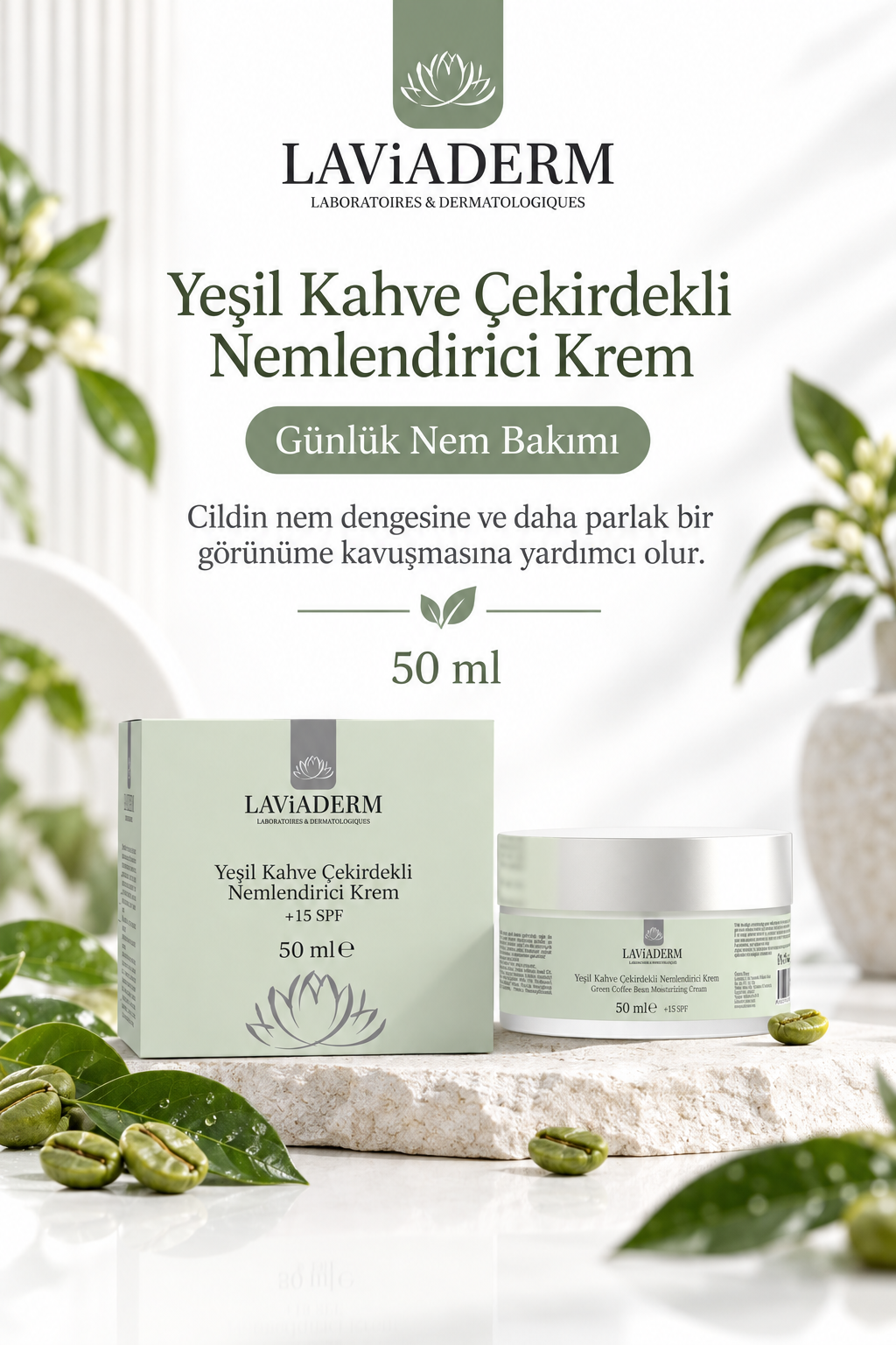 Yeşil Kahve Çekirdekli Nemlendirici Krem görsel 2