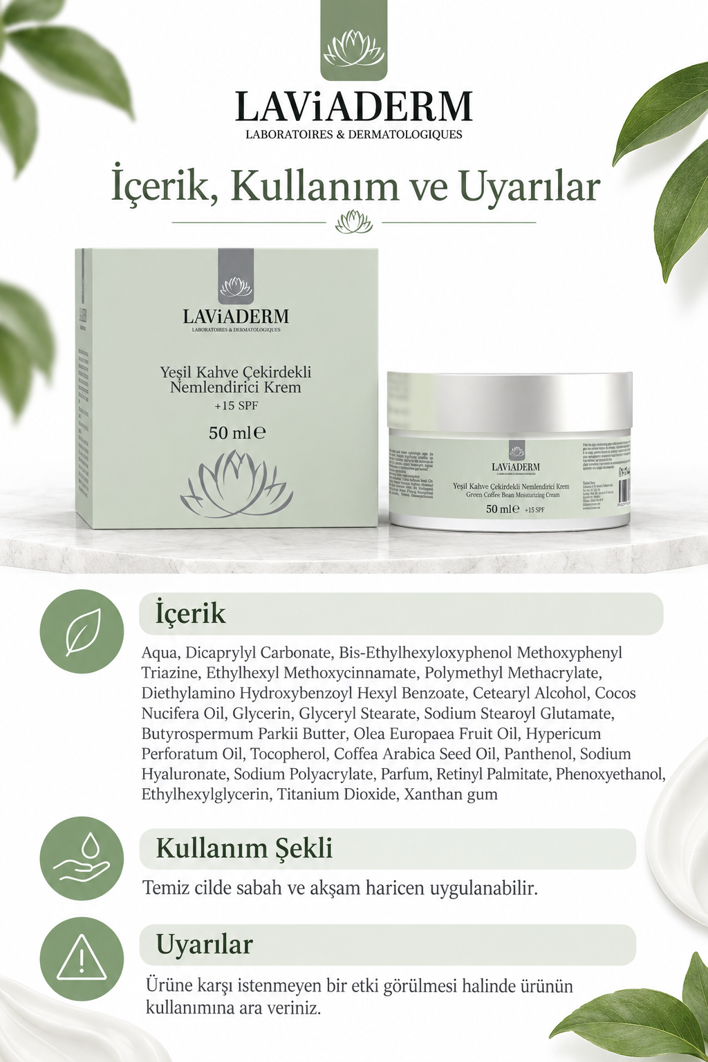 Yeşil Kahve Çekirdekli Nemlendirici Krem görsel 5